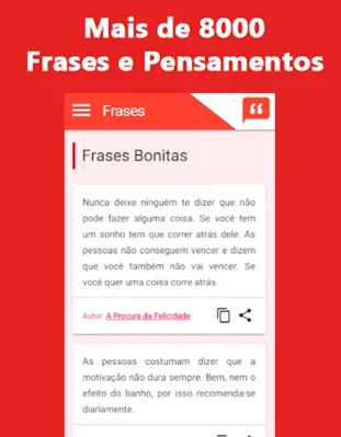 Frases e Pensamentos android App screenshot 0